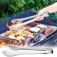 thumbnail image 3 of Begzeat Stainless Steel Kitchen Tongs,Salad Tongs BBQ Tongs Heavy Duty Serving Food Tongs for Frying,Cooking,Clipping Toast Bread,Grilling,Buffet Serving,Pastry,Sandwich,Ice,Barbecue,7 inches, 3 of 9