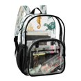 thumbnail image 2 of PVC Transparent Backpacks Clear Backpack for Travel and Outings Watercolor Sea Life Pattern, 2 of 7