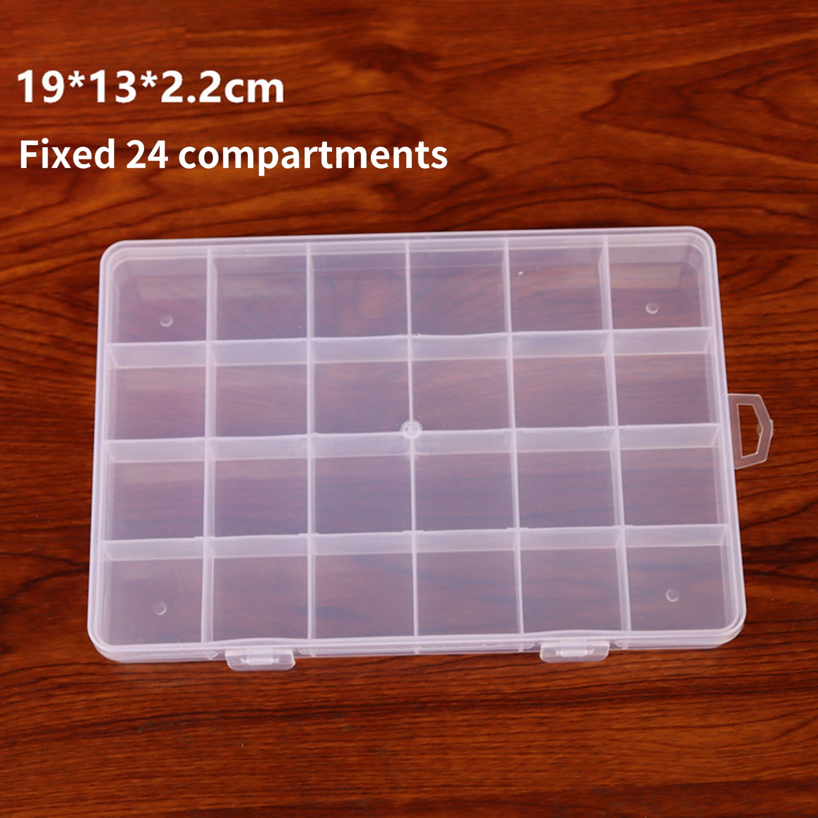 Tackle Box 24 Compartment Clear 10.7 x 7 x 1.75 Plastic Utility Storage Tray