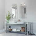 thumbnail image 3 of Hunter - Squire Manor 2-light Brushed Nickel, Medium Size Vanity Light, Dimmable, Modern Style, for Bedrooms, Dining, Living Rooms - 19672, 3 of 7