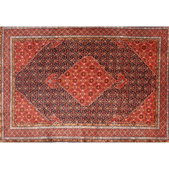 Ahgly Company Indoor Rectangle Traditional Sunrise Orange Persian Area Rugs, 2' x 4'