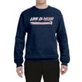 thumbnail image 2 of Wild Bobby Life Is Miami Soccer GOAT Sports Unisex Crewneck Sweatshirt, Vintage Heather Navy, Large, 2 of 5