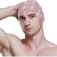 thumbnail image 3 of FYBTO Swimming Cap Rabbits and Hibiscus Unisex Adult FYBTO Polyester, 3 of 4