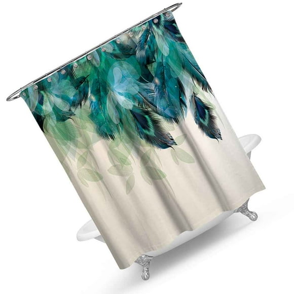 MAOWW Imperméable DreamCatcher Impression Rideau de douche à domicile Douche Rideau Double Rideaux de salle de bain Polyester Tissu Bohême Bohemia Bain Rideau