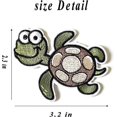 thumbnail image 3 of 5 PCS Swimming Turtle Patches, Embroidered Iron On/Sew On Patches, Cute Applique Patches for Clothing, Jackets, Hats, Backpacks, Jeans, 3 of 5