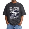 thumbnail image 2 of Washed Vintage T Shirts for Men 2026 Summer Casual Short Sleeve Crewneck Los Angeles Car Racing Graphic Tees, 2 of 4