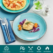 vancasso, Series Bonita, 18-Piece Stoneware Dinnerware Set, Blue Dinner Set, Service for 6