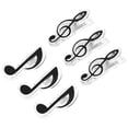 thumbnail image 2 of KAKOWELY 6 Pcs Clips de Partition Clips de Notes de Musique Clips de Livres de Musique Clips de Feuilles Créatifs (Noir), 2.95"X1.18"X0.98 Pouces, 2 of 5
