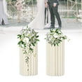 thumbnail image 2 of 2 Pc 23.6in White Tall Flower Vase Flowers Stand Reusable Stand for Party Tables Decor, 2 of 15