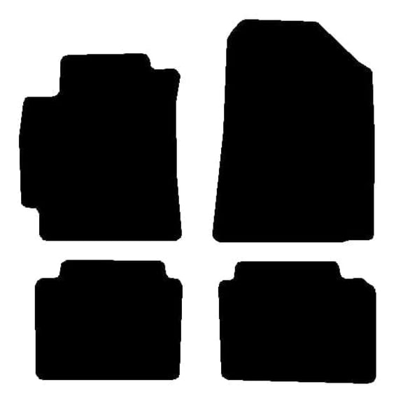 Auto Mats and Accessories 4 Piece Set Custom Carpeted Floor Mats Compatible with 2019-2024 Kia Forte (Black) Made in The USA
