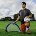 thumbnail image 2 of Champion Sports Extreme Pop-Up Soccer Goal with Carrying Bag, Portable Training Soccer Net with Anchoring Pegs, 1 Pair of Half Moon Mini Soccer Goals for Soccer Training - 30" x 18" x 18", 2 of 7