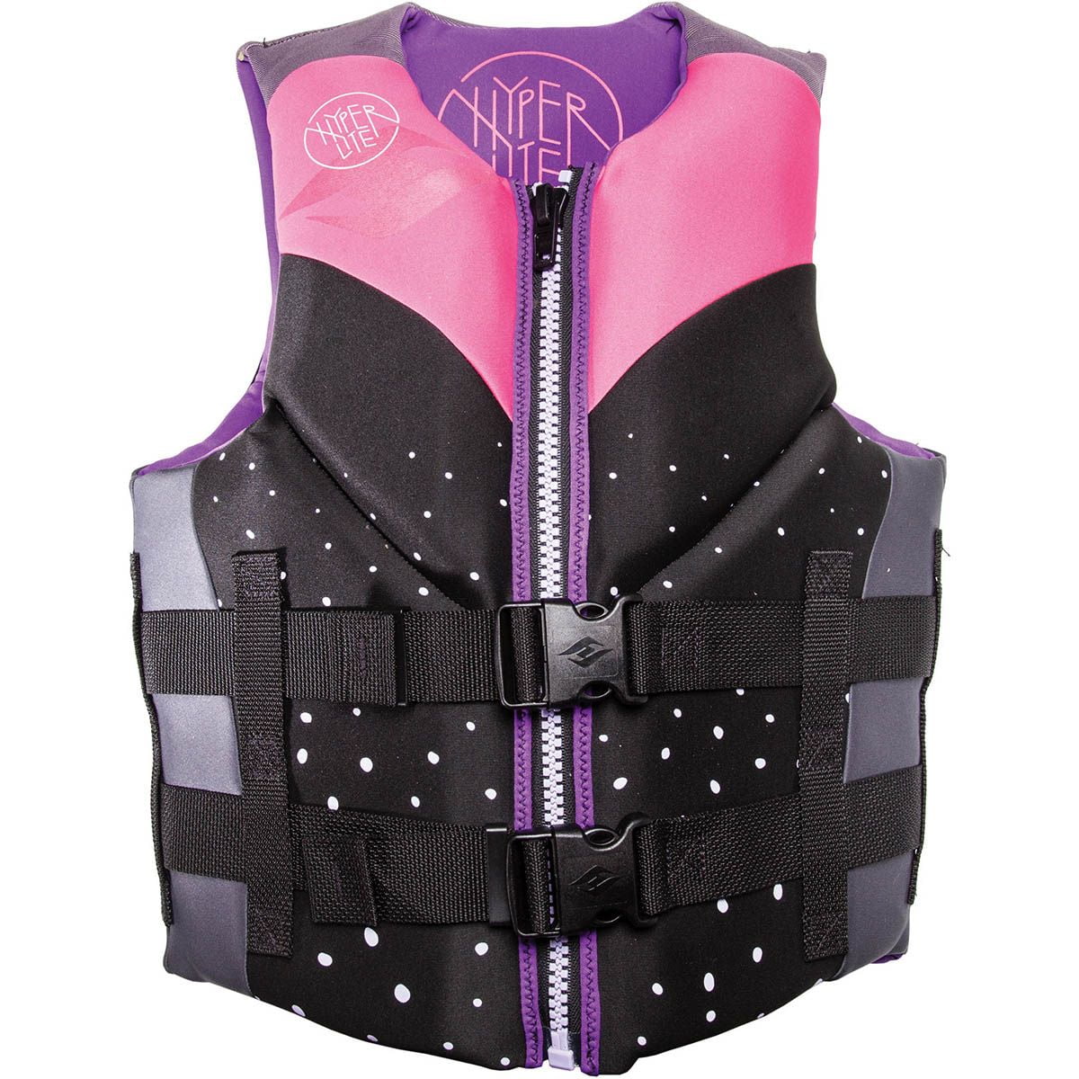 Hyperlite Women's Small Flexible Indy Life Jacket Vest, Pink and Black