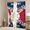 thumbnail image 3 of Homewish Baseball Game Gaming Blackout Curtains Set of 2 (52x84 Each),Red Blue Window Curtains,Ball Sport Theme Curtains and Drapes For Teens Kids,Breathable Home Decor, 3 of 6
