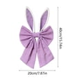 thumbnail image 3 of 16 Inch Easter Bunny Ears Bows for Wreaths, Colorful Spring Decorative Wreath Bow for Holiday Tree Topper Decor, Easter Basket DIY Crafts Wall Window Indoor Home Party Supplies (Purple), 3 of 7