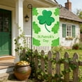 thumbnail image 5 of St. Patrick's Day Garden Flag - 12.6x18.5in Reversible Polyester Irish Festival Decoration with Clover & Welcome Design, Durable Outdoor Flag for Yard, Patio, Porch & Party, Festive Courtyard Decor, 5 of 6