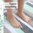 thumbnail image 3 of Juego de alfombrillas de baño antideslizantes, 2 piezas, juego de alfombrillas de baño absorbentes de microfibra, juego de alfombrillas de baño suaves de pelo alto, 40 x 60 cm + 50 x 80 cm, verde/gris, 3 of 7