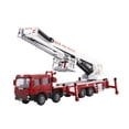 thumbnail image 3 of Camión de bomberos con escalera giratoria, camión de bomberos de fundición a presión, vehículo de juguete pequeño a escala 1/50, regalo, escalera,, 3 of 10