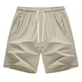 thumbnail image 3 of Women's Lightweight Sports Running Shorts Summer Casual Athletic Shorts with Pockets by Yigetop Khaki L, 3 of 7