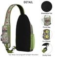 thumbnail image 3 of Sling Backpack,Gray Christmas Icon Pattern Crossbody Bag with Water Bottle Holder,Waterproof Sling Bag for Men/Women with Chest Phone Holder for Hiking,Travel, 3 of 6