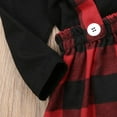 thumbnail image 3 of Ensemble de Vêtements de Noël pour Bébé Fille 0-4 Ans T-Shirt Noir + Jupe à Carreaux Rouges Tenues pour Filles Costumes pour Enfants, 3 of 5