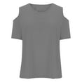 thumbnail image 6 of Povozer Girls' Summer T Shirts Crewneck Girls Pleated Oversized T Shirts Kids Summer Short Sleeve Crewneck Casual Tops Tees for 7-8 Years,Grey, 6 of 6