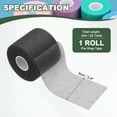 thumbnail image 2 of Uxcell Pre Wrap Tape, Non-Slip Grip Cushion Wrap Prewrap Athletic Tape- Fitting for (Tennis- Badminton - Pickleball - Sports) Black, 2 of 7