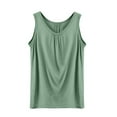 thumbnail image 2 of Tittly Vest for Women Tank Tops Women's Spring And Summer Camisole Loose Pleated Home Top Sleeveless Inner T Shirt Base Shirt T Shirts for Women Waistcoat Vest AG XL, 2 of 6