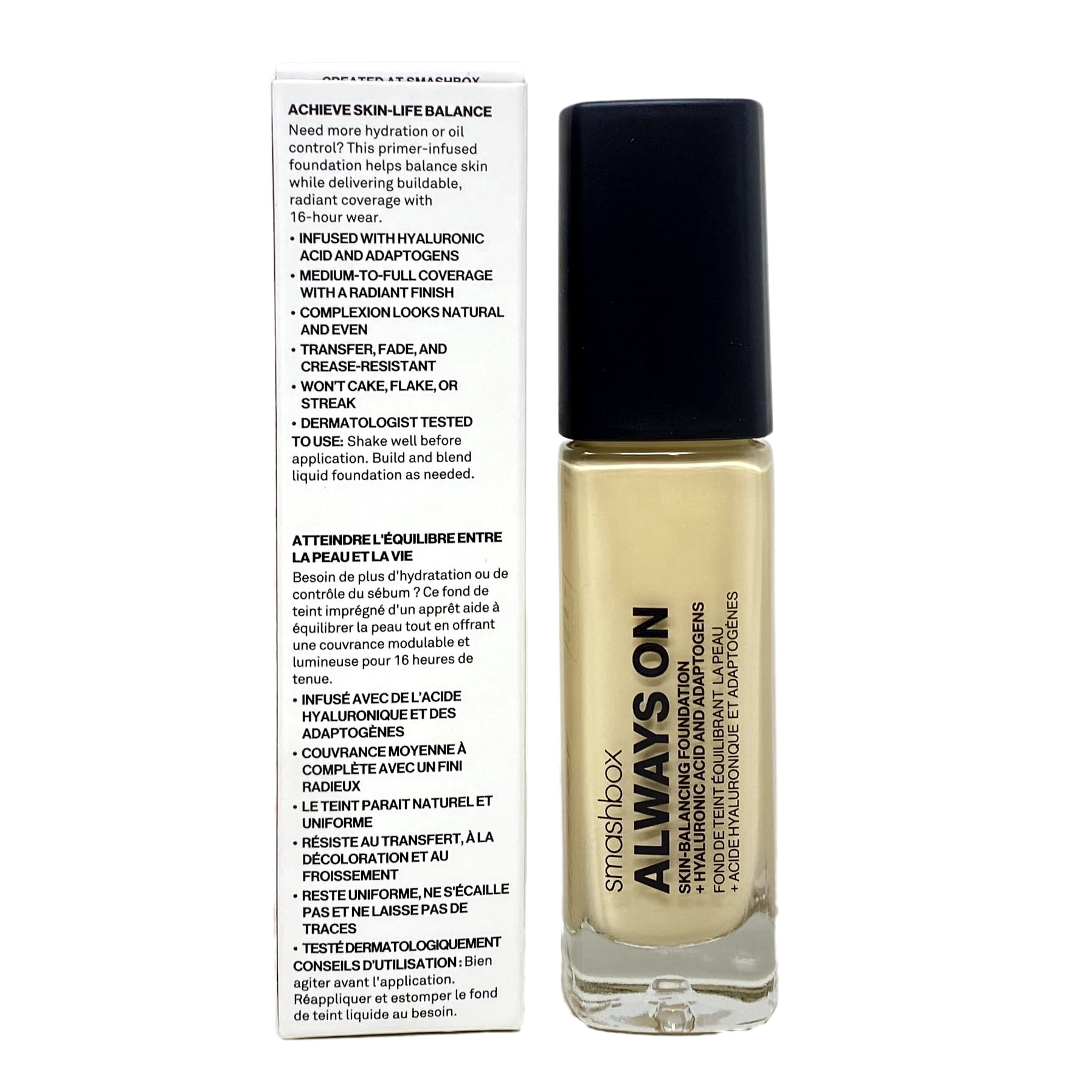 Smashbox Skin Balancing Foundation + Hyaluronic Acid and Adaptogens - F10-O (Fair with Olive Undertone) - 1 fl oz / 30 mL