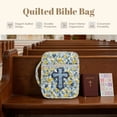 thumbnail image 7 of ZUXONGSY Floral Cross Print Quilted Bible Cover for Women Girls Large Bible Carrying Case with Handles Durable Christian Study Supplies Gifts, 7 of 7