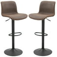 thumbnail image 1 of HOMCOM Bar Stools Set of 2, Swivel PU Leather Counter Height Bar Stools, 1 of 10