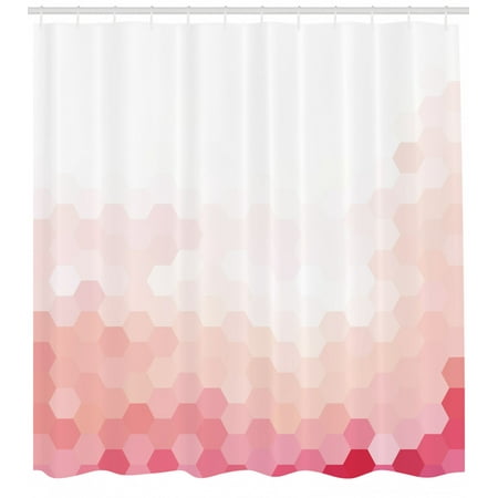 Pale Pink Shower Curtain Gradient Toned Geometric Digital