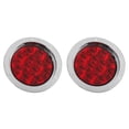 thumbnail image 3 of Feux Arrière Ronds Feux de Freinage Arrière de Camion Arrêter Tourner Feu Arrière Camion Éclairage Lampe Voiture Camion Accessoire 2PCS 4inch 12LED Camion Feux de Freinage Arrière Clignotants Feu Rouge Rond 12V, 3 of 8