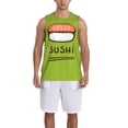 thumbnail image 6 of Rocae Fresh Sushi for Men's Basketball Jersey Lightweight and Breathable Athletic Tank Top,Quick-Drying Sports Jersey 4X-Large, 6 of 9