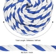 thumbnail image 2 of Uxcell Tug of War Rope 1 Inch x 98 Feet Natural Thick Cotton Rope Twisted Cotton Rope, Blue White, 2 of 7
