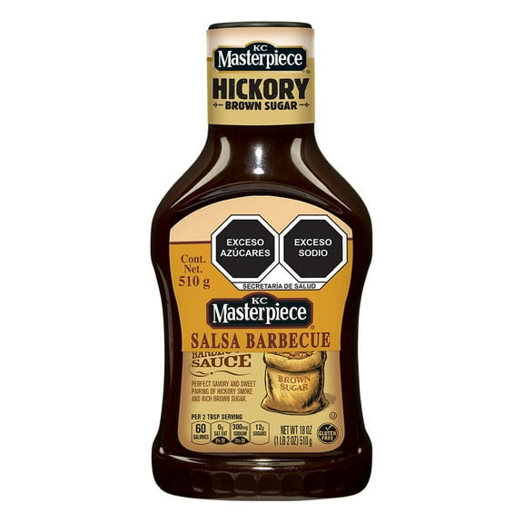 ( 2 Pack ) KC Masterpiece Barbecue Sauce, Hickory Brown Sugar, Kettle Cooked, 18 oz