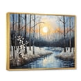 thumbnail image 2 of Designart "Mystic Moonlight Birch Woods III" Tree Birch Floater Framed Canvas Art Print, 2 of 7