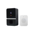 thumbnail image 2 of Timbre de video remoto inalámbrico inteligente Timbre visual inteligente Intercomunicador para el hogar HD Visión nocturna Wifi Timbre de puerta de seguridad recargable-Negro, 2 of 8