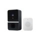 thumbnail image 2 of Timbre de video remoto inalámbrico inteligente Timbre visual inteligente Intercomunicador para el hogar HD Visión nocturna Wifi Timbre de puerta de seguridad recargable-Negro, 2 of 8