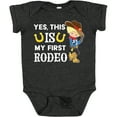 thumbnail image 3 of Inktastic Yes, This is My First Rodeo- Cowboy in Hat and Boots Boys Baby Bodysuit, 3 of 5