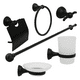 thumbnail image 1 of Juego de accesorios para baño negro mate, 1 of 4