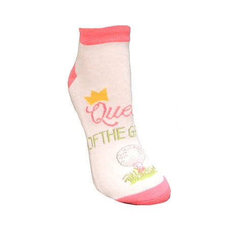 K. Bell Women's Queen of the Green Low Socks 1 Pair, White, Shoe Size: 4–10