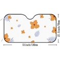 thumbnail image 2 of GZHJMY Car Front Windshield Sunshade UV Heat Protection, Foldable Auto Windshield Sun Visor for SUV Sedan Tropical Exotic Flowers, Car Sunscreen Blocks UV Rays Heat 51x27.5inch Keep Vehicle Cool, 2 of 5