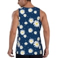 thumbnail image 3 of Xecao Daisies Flowers Men's Tank Top Workout Quick Dry Sleeveless Gym Jogging Muscle Shirts Summer Swim Beach Tops, 3 of 9