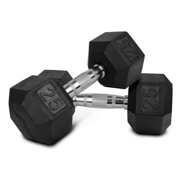 Kit De Pesas Para Hacer Ejercicio Par De Mancuernas Gym 25lb PARDELE 25LB  HEXAGONAL