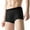 Black, variant on Men's Ice Silk Seamless Underwear Summer Boxers Underwear Solid Color Mid Waist Stretch Underwear