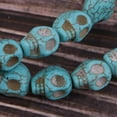 thumbnail image 3 of Tnarru 4xTurquoise Loose Bead Gemstone Skull Spacer Bead for DIY Jewelry Making Craft 4 Pcs, 3 of 8