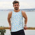 thumbnail image 6 of Honeii Floral Daisy Pattern Men's Workout Tank Top Casual Sleeveless Gym Muscle Shirts Bodybuilding Tee-3X-Large, 6 of 7