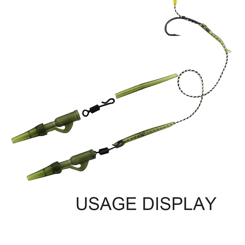 Details about  / Lead Clips Anti Tangle Sleeves Quick Change Swivels Green Carp Tackle 40 Pcs