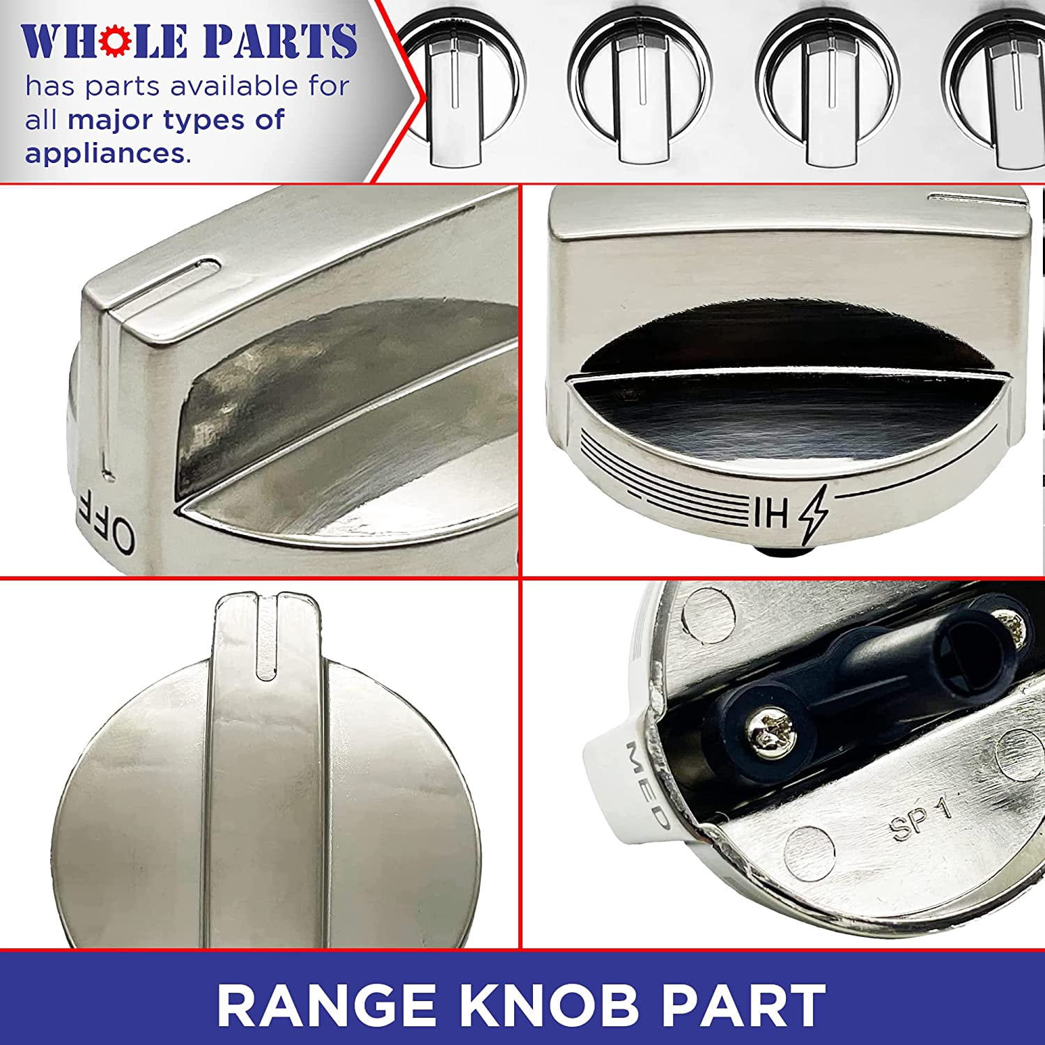 Whole Parts 00632515 Range Knob - Replacement and Compatible with Some Bosch Ranges - 2 Yr Warranty