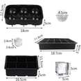 thumbnail image 5 of Molde redondo para helado con forma de calavera y hockey sobre hielo con tapa de silicona para helado cuadrado, 5 of 5